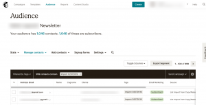 MailChimp: Audience