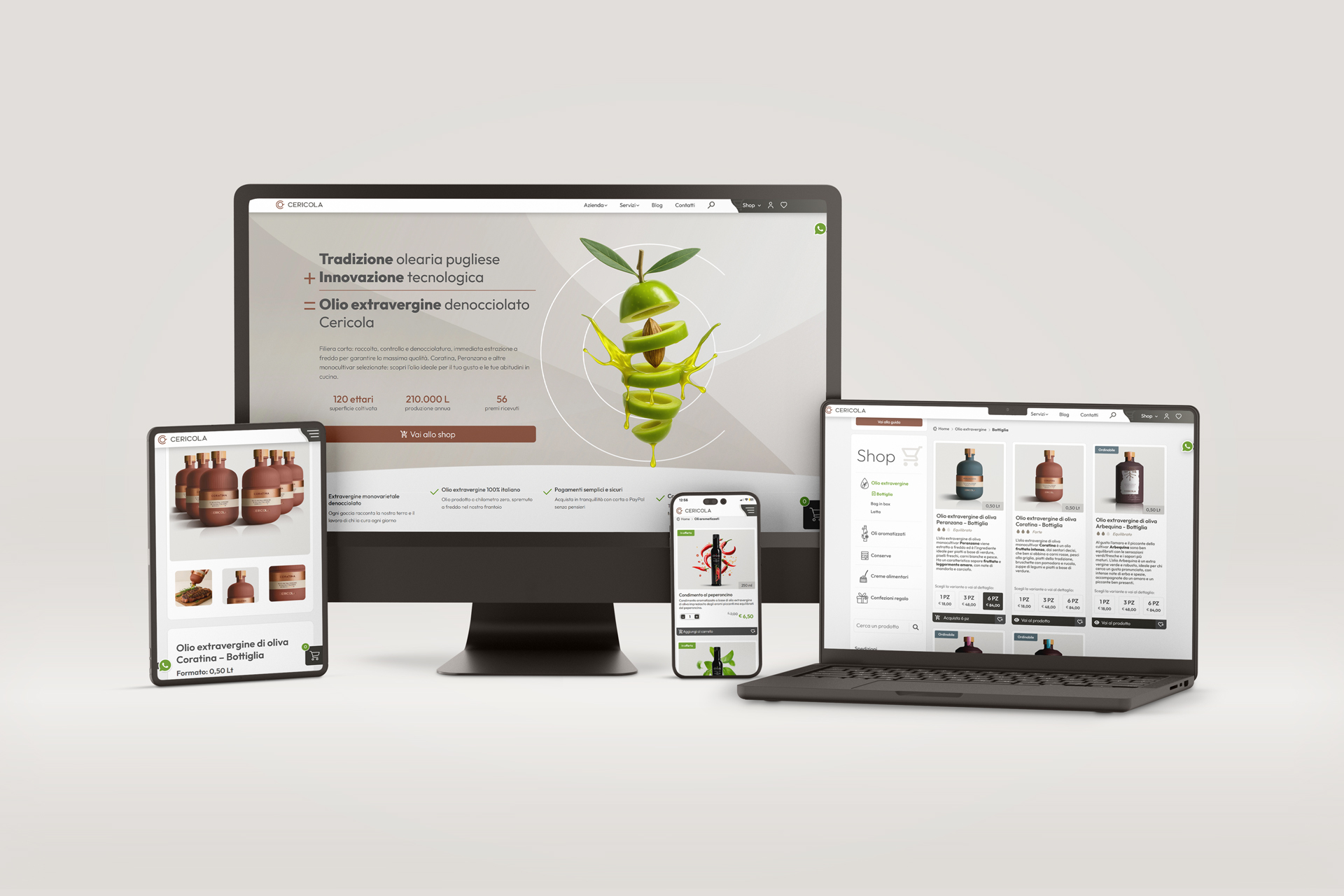 Oleificio Cericola: un e-commerce su misura per vendere e trasmettere fiducia